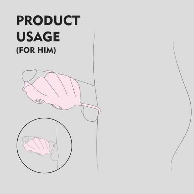 10-Speed Silicone Hands-Free Ride-On Vibrator in Pink with Clitoral Stimulator