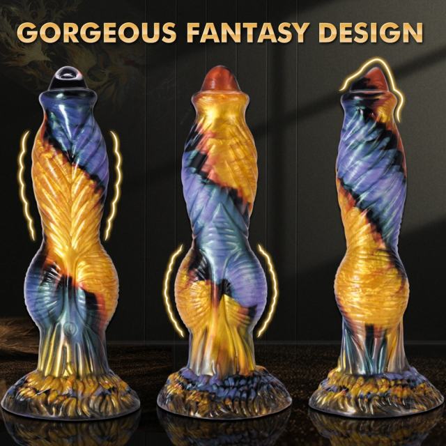 9.85'' Rechargeable Big Monster Silicone 7-Speed Thrusting & Vibrating Dildo with Remote Control