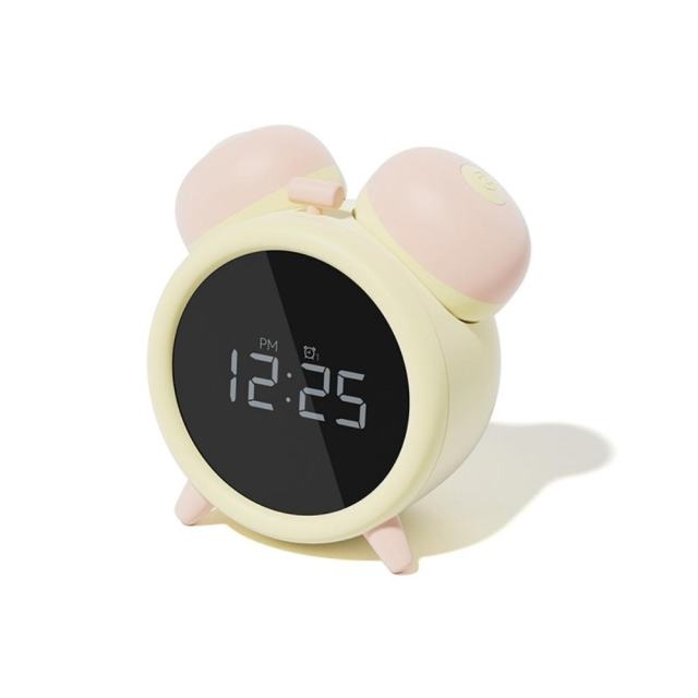 9-Speed Yellow Color Alarm Clock Shape Vibrator with Sucking Function