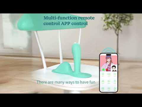 Customizable 9-Speed App-Controlled Silicone Hands-Free Ride-On Vibrator in Cyan with Dual Motor G Spot & Clitoral Stimulator