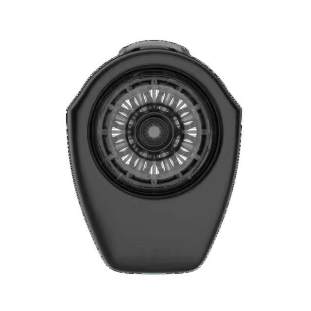 10-Speed Black Rechargeable Automatic Male Masturbator Toy with Visual Window Feature Space Capsule Design