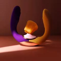 Purple,Pink and Yellow G-Spot Dildo with 10 Vibration 7 Trigger 7 Suction Mode