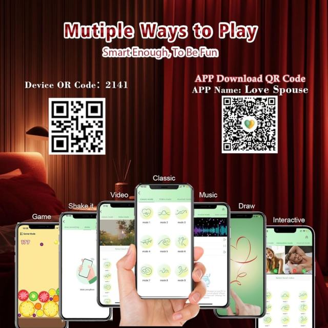 9-Speed Red App-Controlled Wearable Panty Vibrator with Vibrating Tongue and Remote Controller
