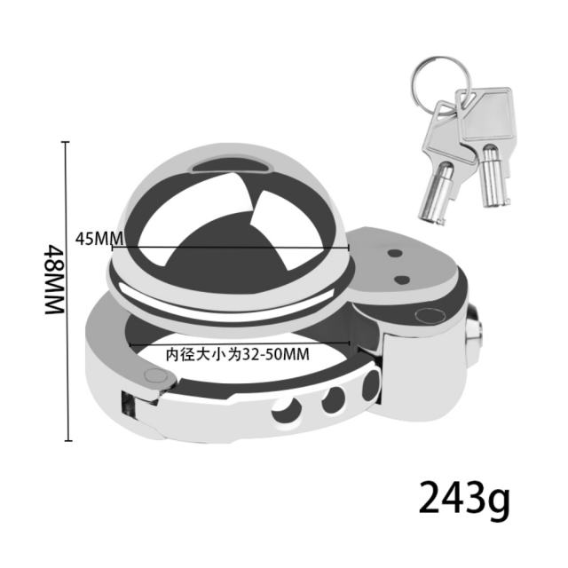 Stainless Steel 305 & Zinc Alloy Chastity Lock ZC-056