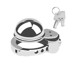 Stainless Steel 305 & Zinc Alloy Chastity Lock ZC-056