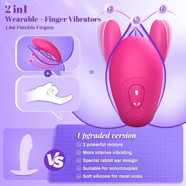 10 Modes Magenta App and Remote Control Rechargeable Silicone Vibrator for G-Spot and Clitoral Stimulation