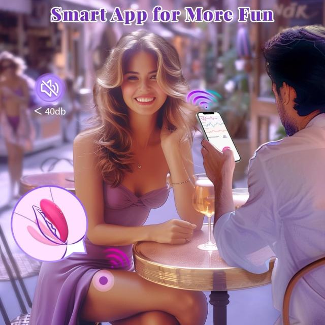 10 Modes Magenta App and Remote Control Rechargeable Silicone Vibrator for G-Spot and Clitoral Stimulation