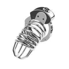 Extra Length Stainless Steel Male Chastity Cage – 4.7” Secure Lock with Keys & Storage Bag