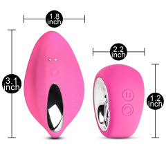 9 Speeds Pink Color Silicone Wearable Panty Vibrator with Wireless Remote Control