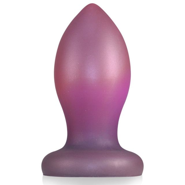 Purple Tapered Silicone Anal Plug - 10.5cm Insertable