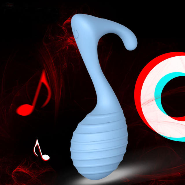 Customizable 10 Modes Blue App Control Rechargeable Silicone Musical Note Vibrating Egg for Clitoral and G-Spot Stimulation