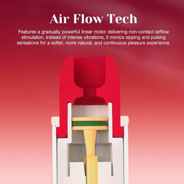 9-Mode Rechargeable Red & White Silicone Clitoral Sucking Vibrator with Magnetic USB Charging