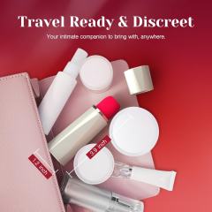 9-Mode Rechargeable Red & White Silicone Clitoral Sucking Vibrator with Magnetic USB Charging