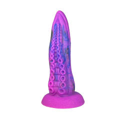 7.87'' Octopus-Shaped Dildo Silicone Plug with Strong Suction Cup