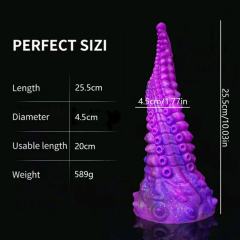 Alien Tentacle Dildo: Spiral Design, Flexible Silicone for Pleasure