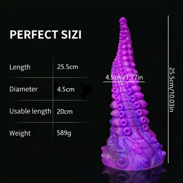 Alien Tentacle Dildo: Spiral Design, Flexible Silicone for Pleasure