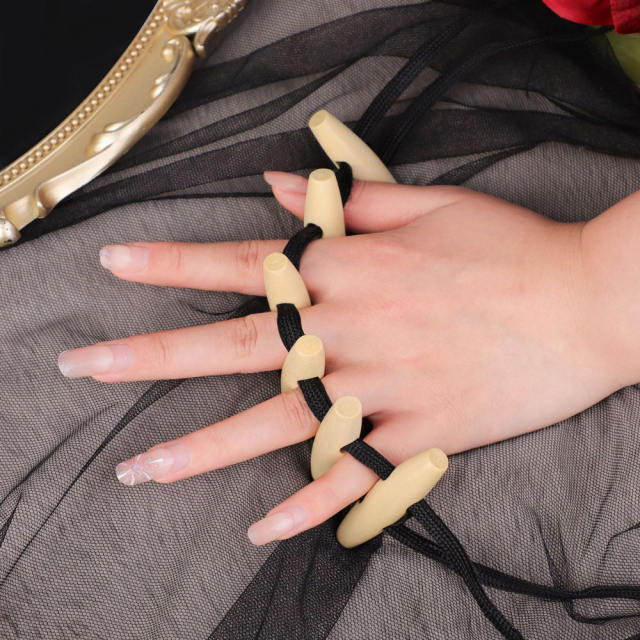 Wooden Finger Clip with Nylon Strap