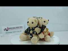 BDSM Teddy Bear Keychain with Whip & Bondage Outfit