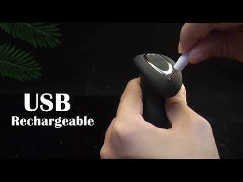 Customizable 8-Speed Electroshock & Vibrating Rechargeable Black Silicone Vibrating Butt Plug with Remote Control Vibrators