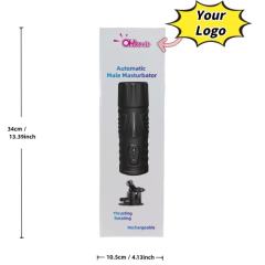 Customizable 7-Speed Black Rechargeable Masturbator with Thrusting & Rotating Functions