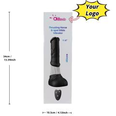 Customizable 11.8" Rechargeable Black & White Huge Monster Silicone 7-Speed Thrusting & Vibrating Dildo with Remote Control