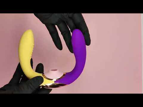 Purple,Pink and Yellow G-Spot Dildo with 10 Vibration 7 Trigger 7 Suction Mode