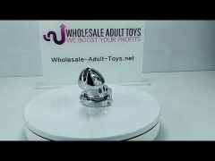Customizable  Stainless Steel Chastity Cage Lock – 4.3” Secure Male Device with Keys & Storage Bag