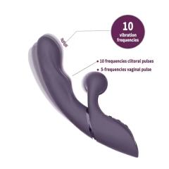 Dark Purple Color 10-Speed Silicone Vibrator with Tapping Function