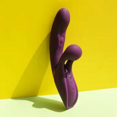 Dark Purple Color 10-Speed Silicone Vibrator with Tapping Function