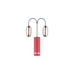 7-Mode Rechargeable Red & Gold Vibrating Double Eggs with Magnetic USB Charging
