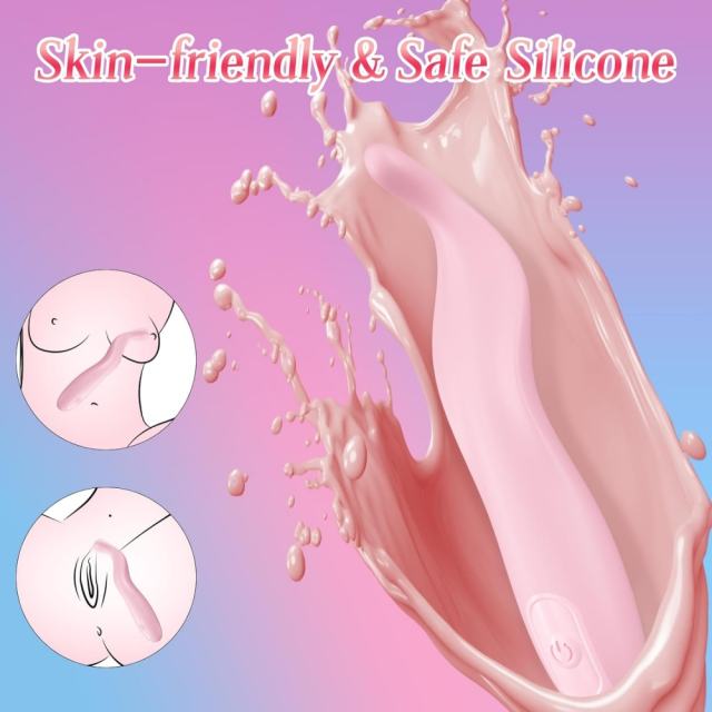 10-Mode Pink Rechargeable Waterproof Silicone Tongue Vibrator