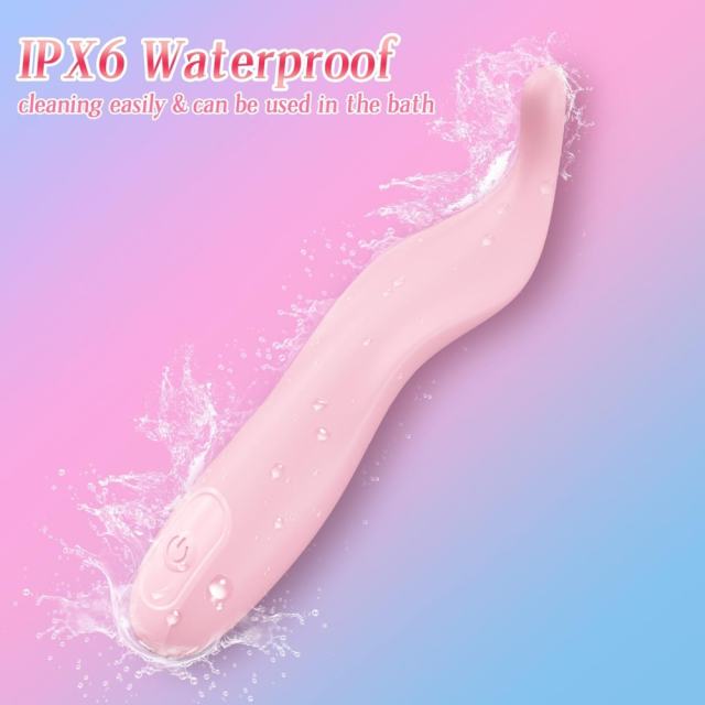 10-Mode Pink Rechargeable Waterproof Silicone Tongue Vibrator