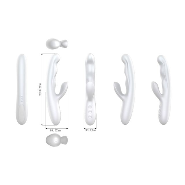 10-Mode Rechargeable Silicone G-Spot Vibrator and Prostate Massager with Tapping Function