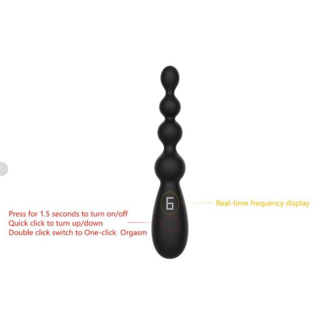 9-Speed Black Color Silicone Vibrator (4 Sizes)