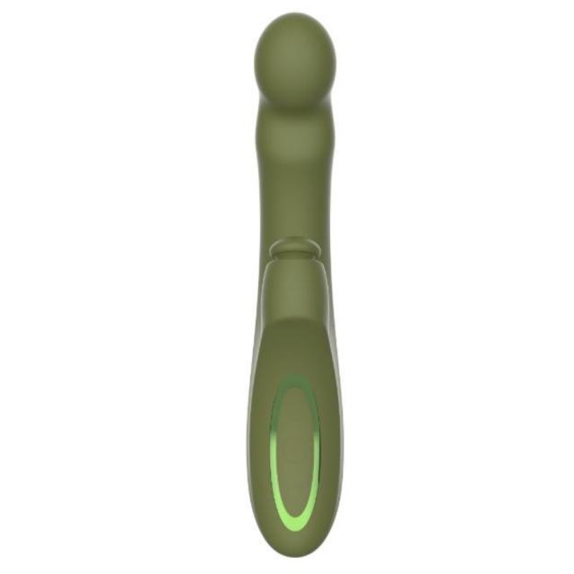 10-Mode Rechargeable Silicone G-Spot Vibrator with Heating - 7-Mode Thrusting,5-Mode Tapping