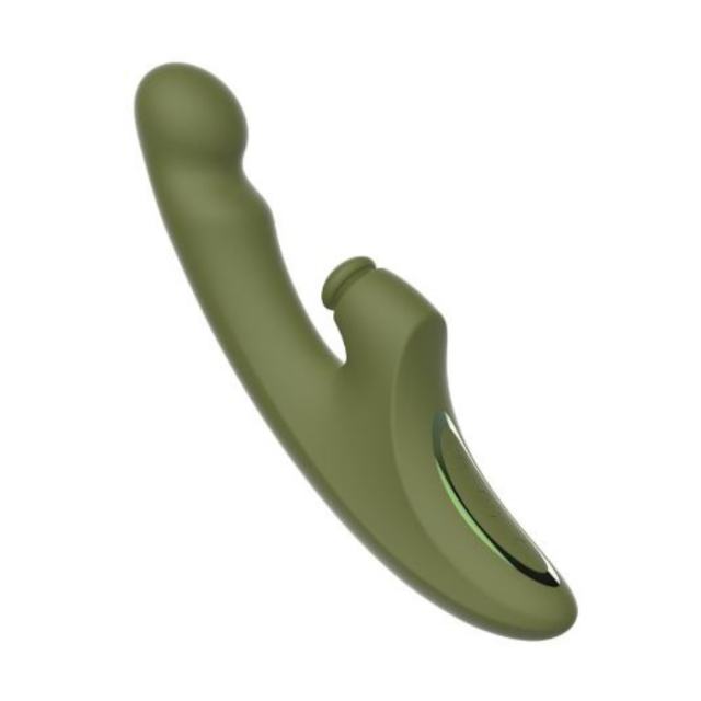 10-Mode Rechargeable Silicone G-Spot Vibrator with Heating - 7-Mode Thrusting,5-Mode Tapping