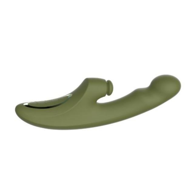 10-Mode Rechargeable Silicone G-Spot Vibrator with Heating - 7-Mode Thrusting,5-Mode Tapping
