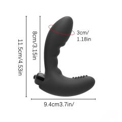 10-Speed Black Silicone Bullet Vibrator – Waterproof, Battery Operated (3 x LR44 Included)