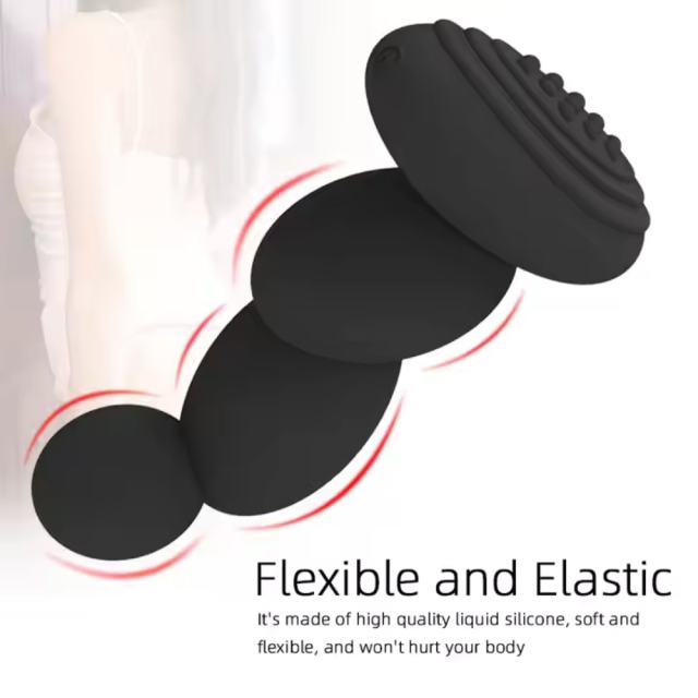 Black 10-Speed Rechargeable Rotating Silicone Vibrating Anal Plug with Remote Control