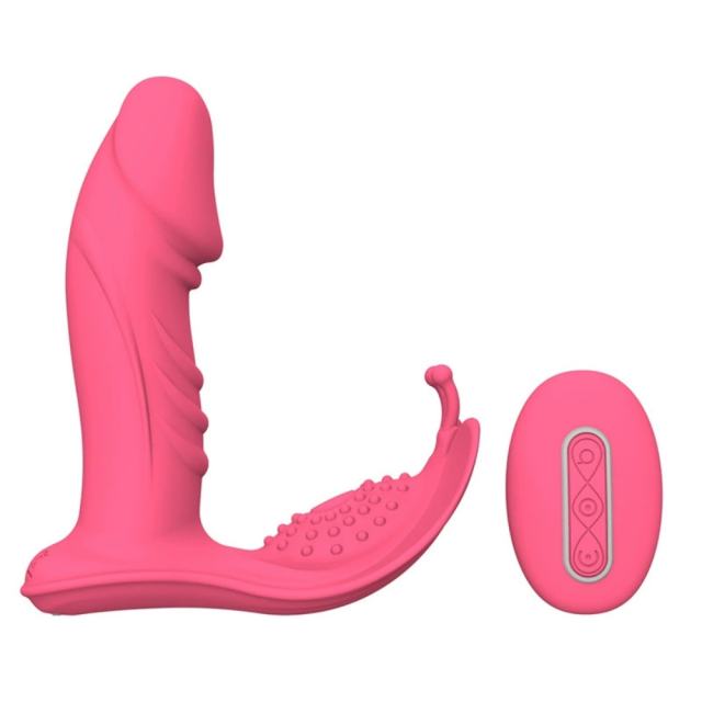 7-Speed Rechargeable Silicone Finger-like Motion & Vibrating Remote-Controlled Anal Vibrator Prostate Massager