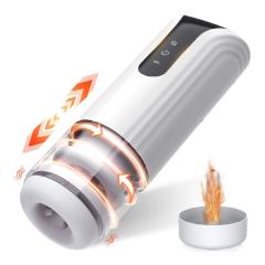 10-Speed Vibrating & 7-Mode Rotating Rechargeable Male Masturbator with Heating and Sound Effects