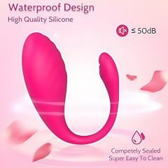 9-Speed Magenta Remote-Controlled and App-Controlled Rechargeable Silicone Vibrator