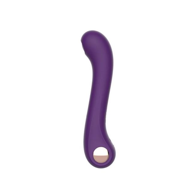 5-Speed Yellow Rechargeable Silicone Massager with Tapping and Heating Function