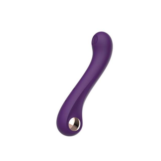 5-Speed Yellow Rechargeable Silicone Massager with Tapping and Heating Function