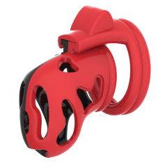 Black & Red ABS Male Chastity Cage