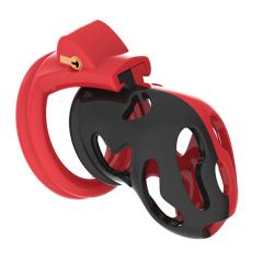 Black & Red ABS Male Chastity Cage