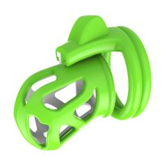 White & Green ABS Male Chastity Cage