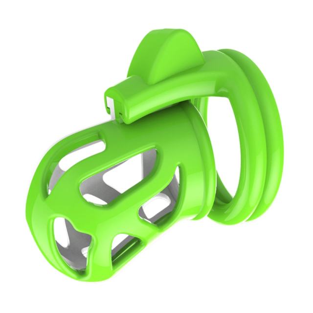 White & Green ABS Male Chastity Cage