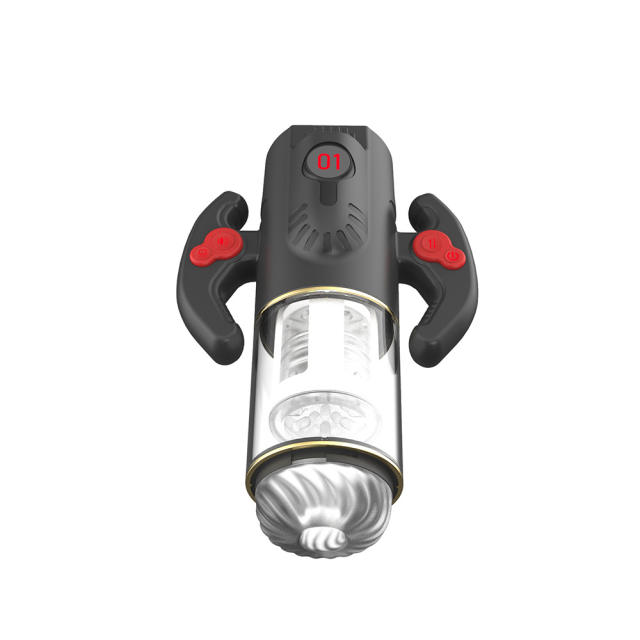 Thrusting & Rotating Rechargeable Male Masturbator with Sucking and Sound Effects-Type I