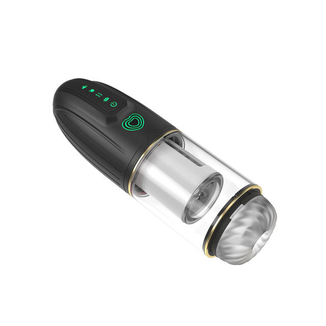 Thrusting & Rotating Rechargeable Male Masturbator with Sucking and Sound Effects-Type II